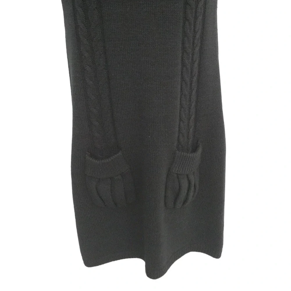 Wishes Wishes Wishes Cable  Knit Sweater Dress Dark Gray M - Picture 4 of 7